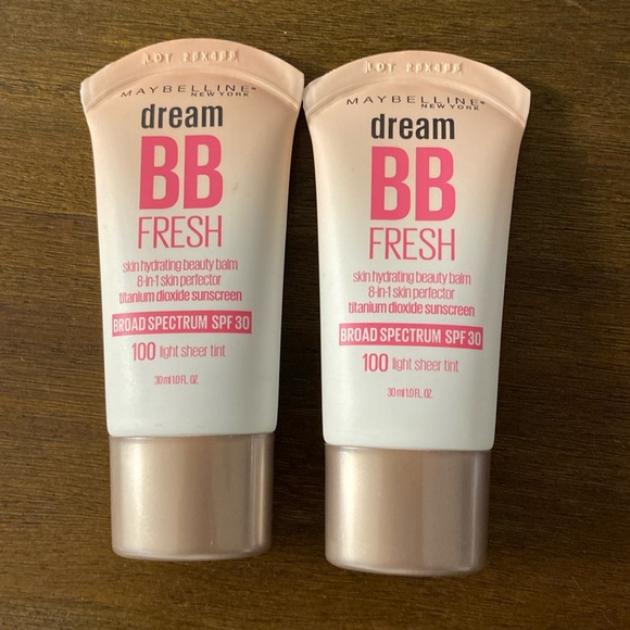 (2) Maybelline Dream BB Fresh Skin Hydrating Beauty Balm 100 Light Sheer Tint - Picture 1 of 2